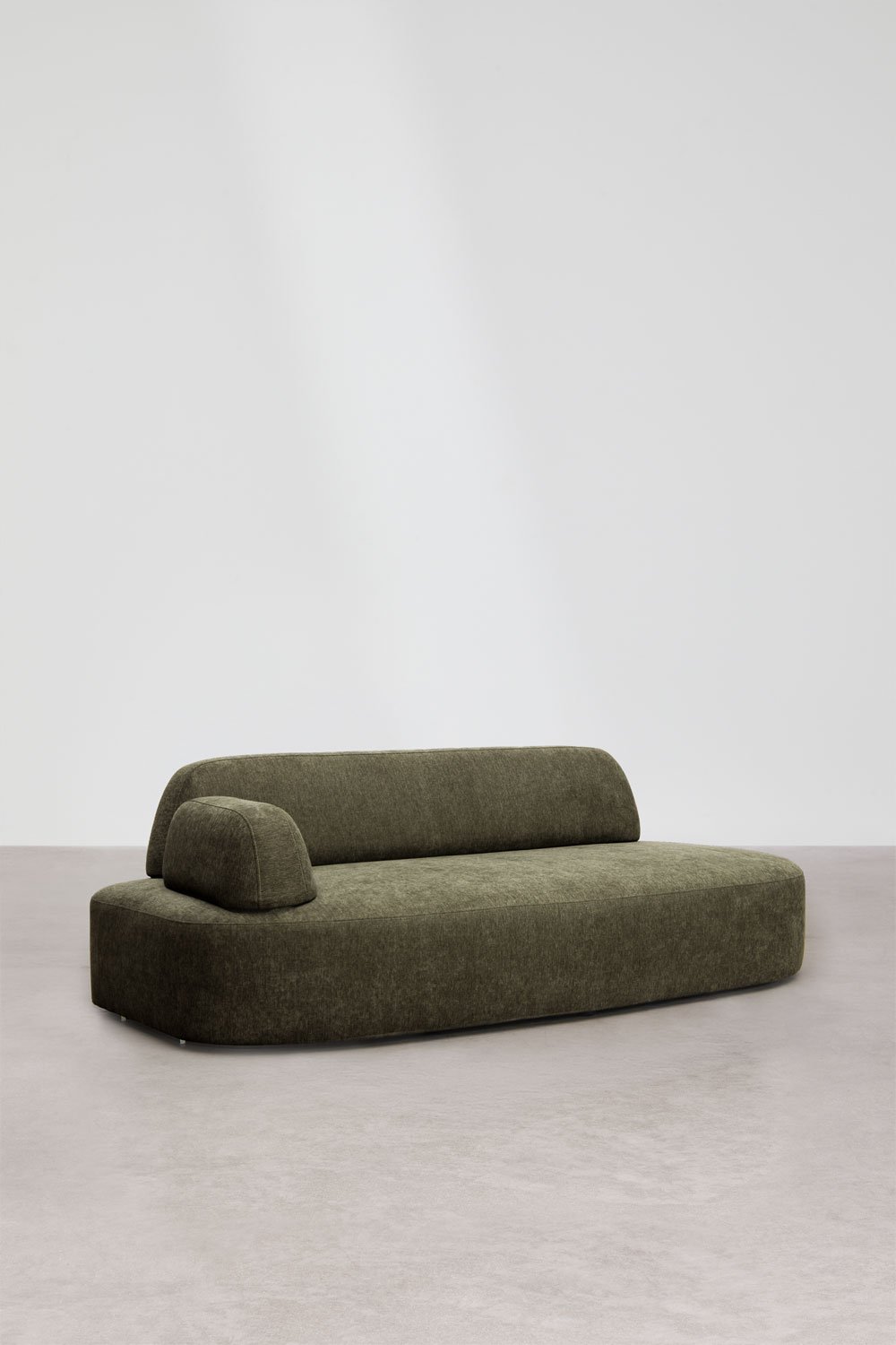 Sofá modular chaise longue direito de 3 peças com módulo de canto estofado Giorgia, imagem de galeria 4