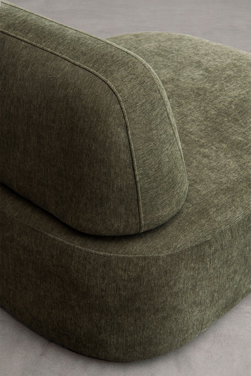 Sofá modular chaise longue direito de 3 peças estofado Giorgia, imagem de galeria 5