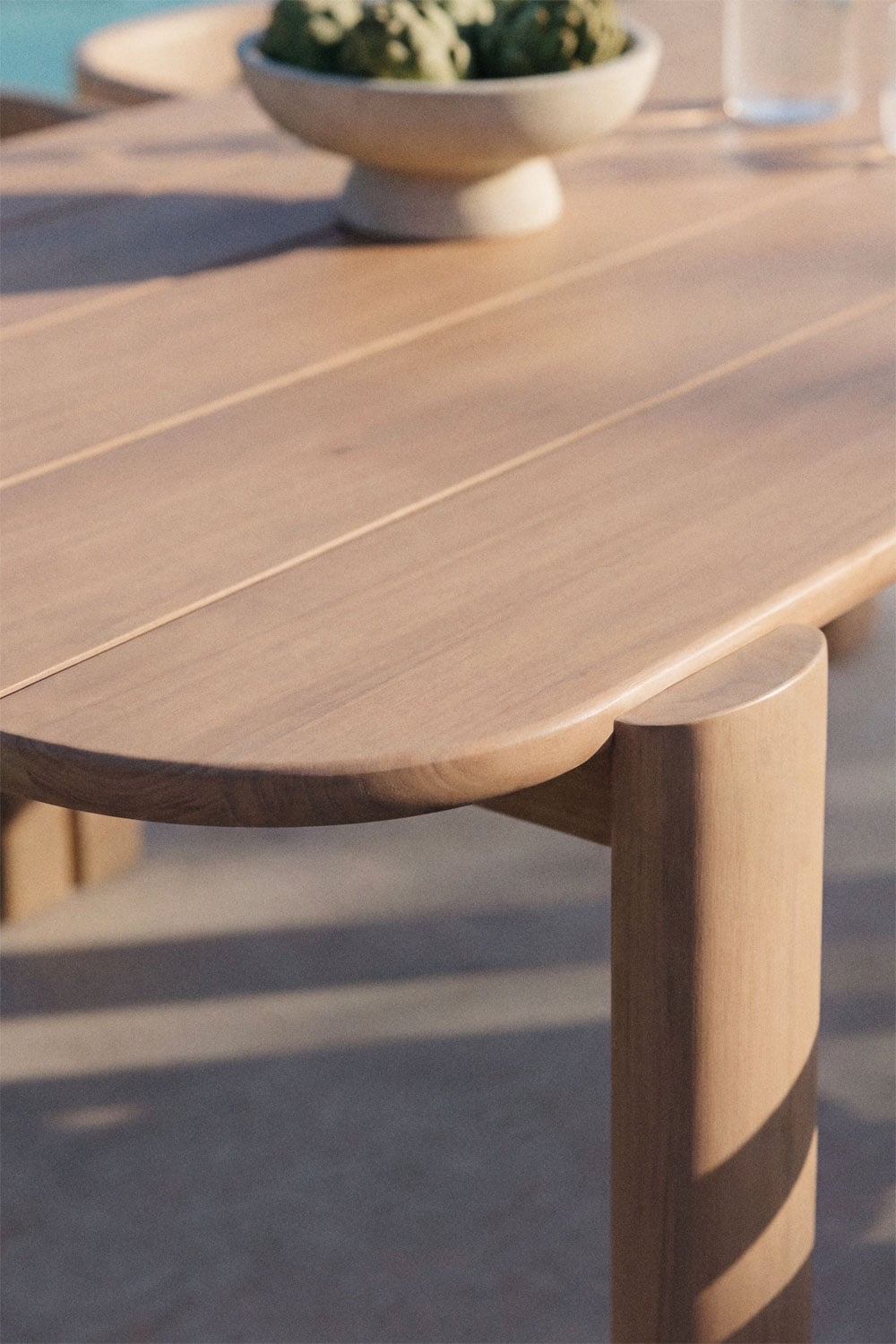 Mesa de jardim retangular 260x115 cm em madeira de acácia Vetra, imagem de galeria 2