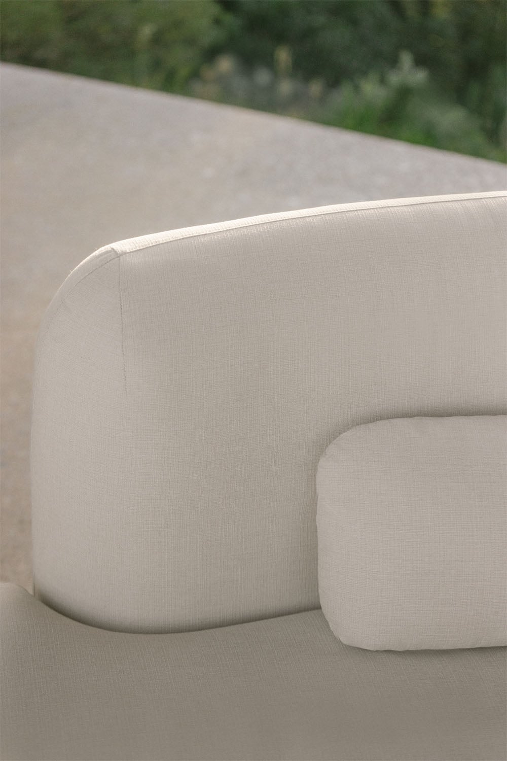 Sofá modular chaise longue direito de jardim de 3 peças em madeira de acácia Gerard, imagem de galeria 2