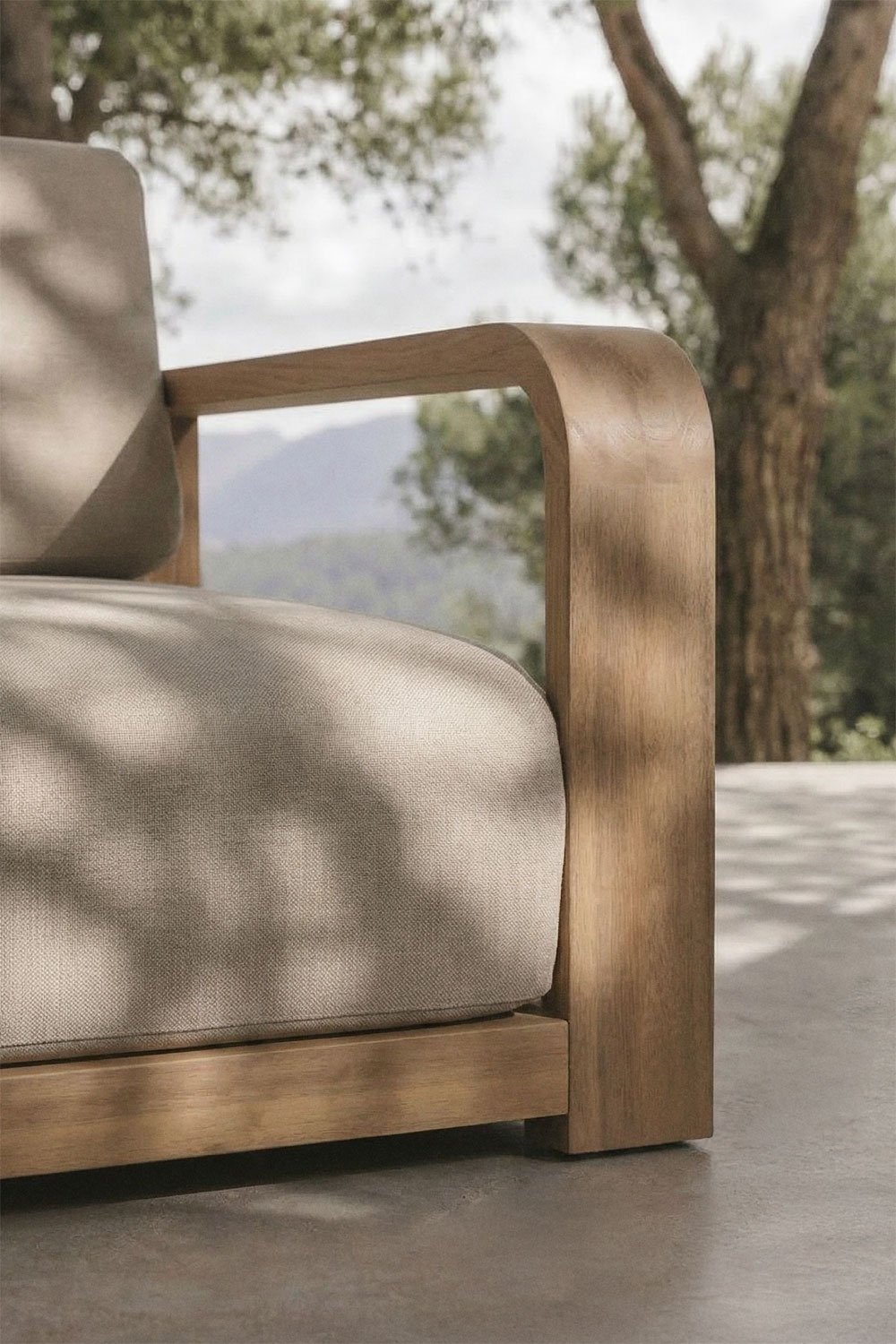 Pack de 2 poltronas de jardim com apoios de braços em madeira de acácia Brivori, imagem de galeria 2