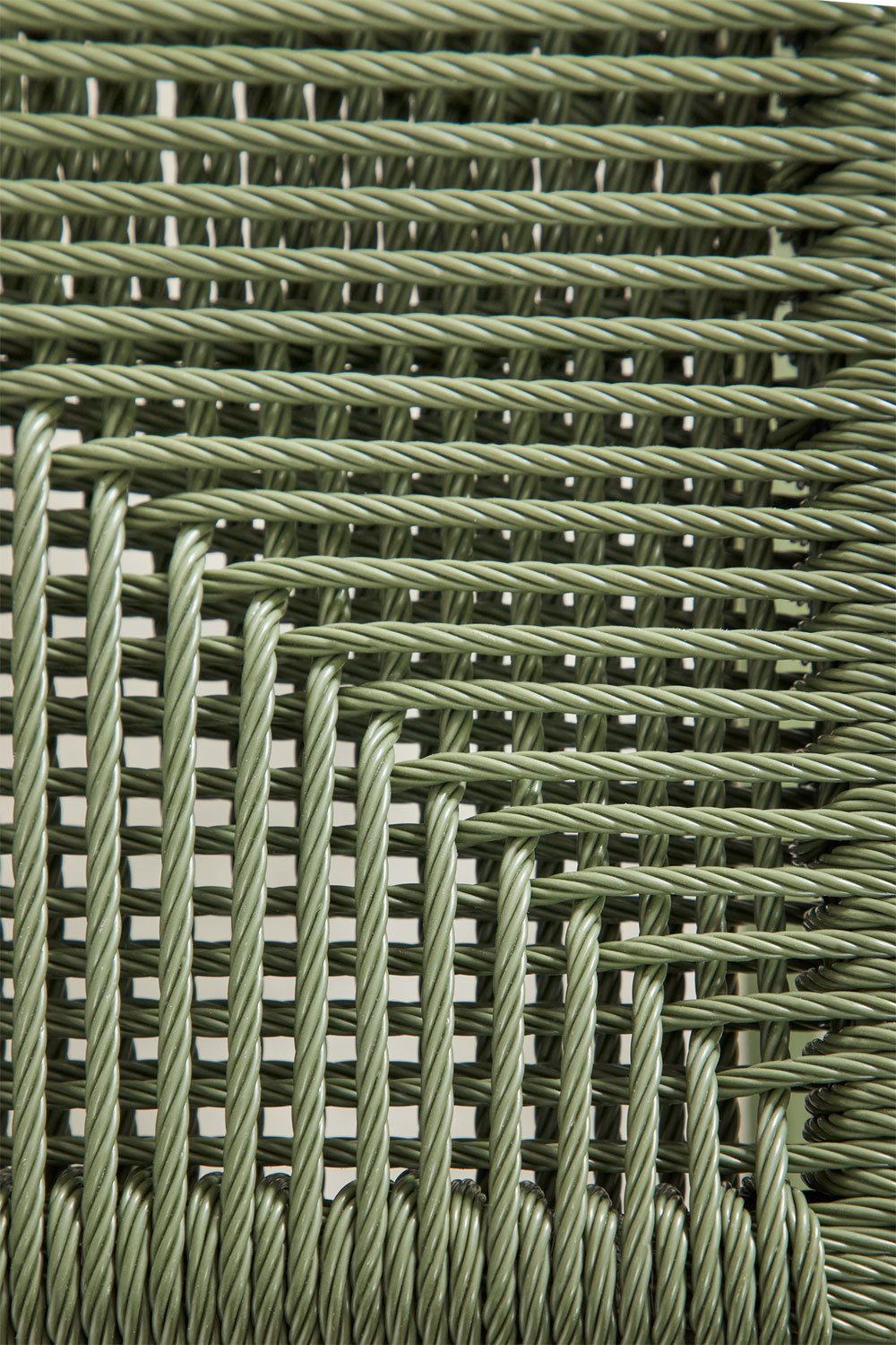 Taburete alto de jardim 75 cm em alumínio e rattan sintético Amatria, imagem de galeria 6