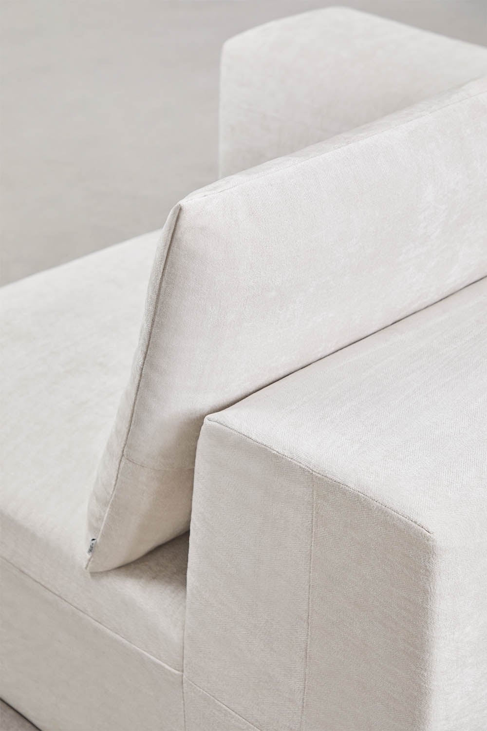 Módulo de canto para sofá modular em chenille embalado a vácuo Norridge, imagem de galeria 5