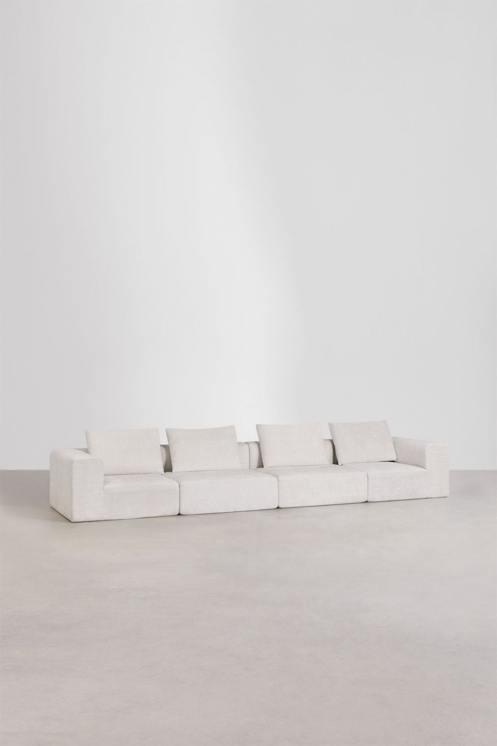 Sofá modular de 4 peças em chenille embalado a vácuo Norridge, imagem de galeria 1