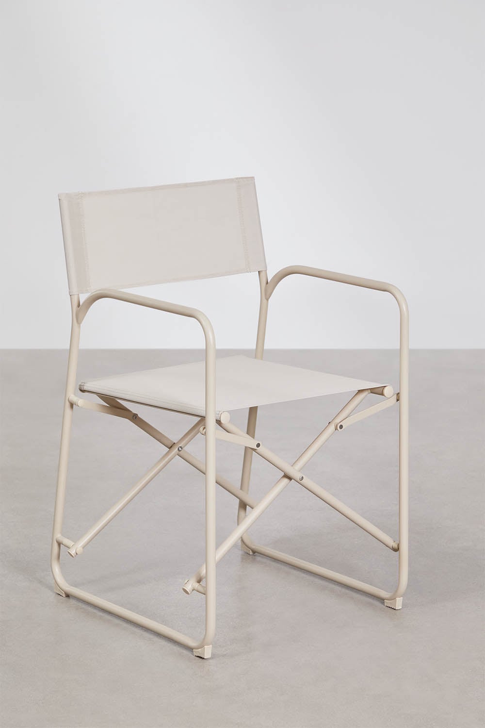 Conjunto de mesa retangular 185x85 cm e 6 cadeiras de diretor dobráveis em aço Melida, imagem de galeria 6