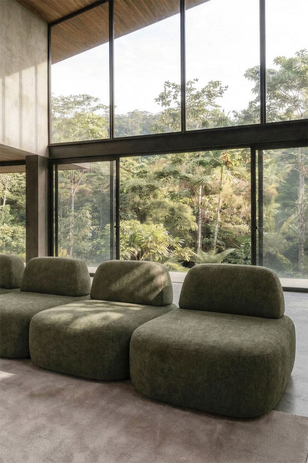 Sofá modular chaise longue esquerdo de 4 peças estofado Giorgia, imagem de galeria 2