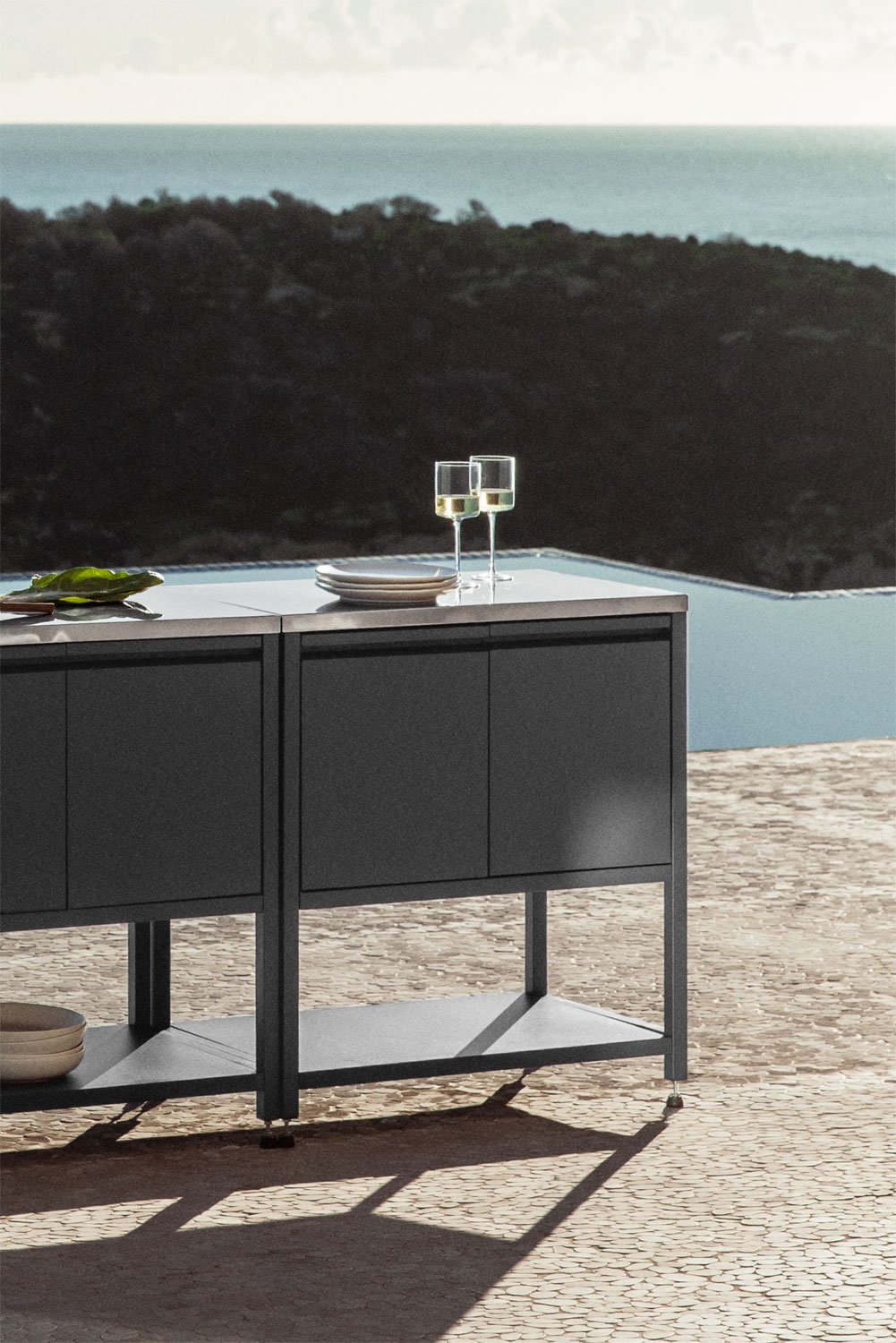 Módulo de arrumação para cozinha modular de exterior em aço Savona, imagem de galeria 8