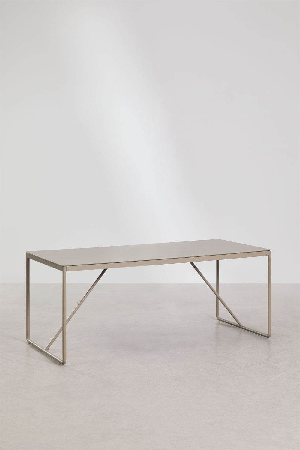 Mesa de jantar retangular 185x85 cm em aço Melida, imagem de galeria 1