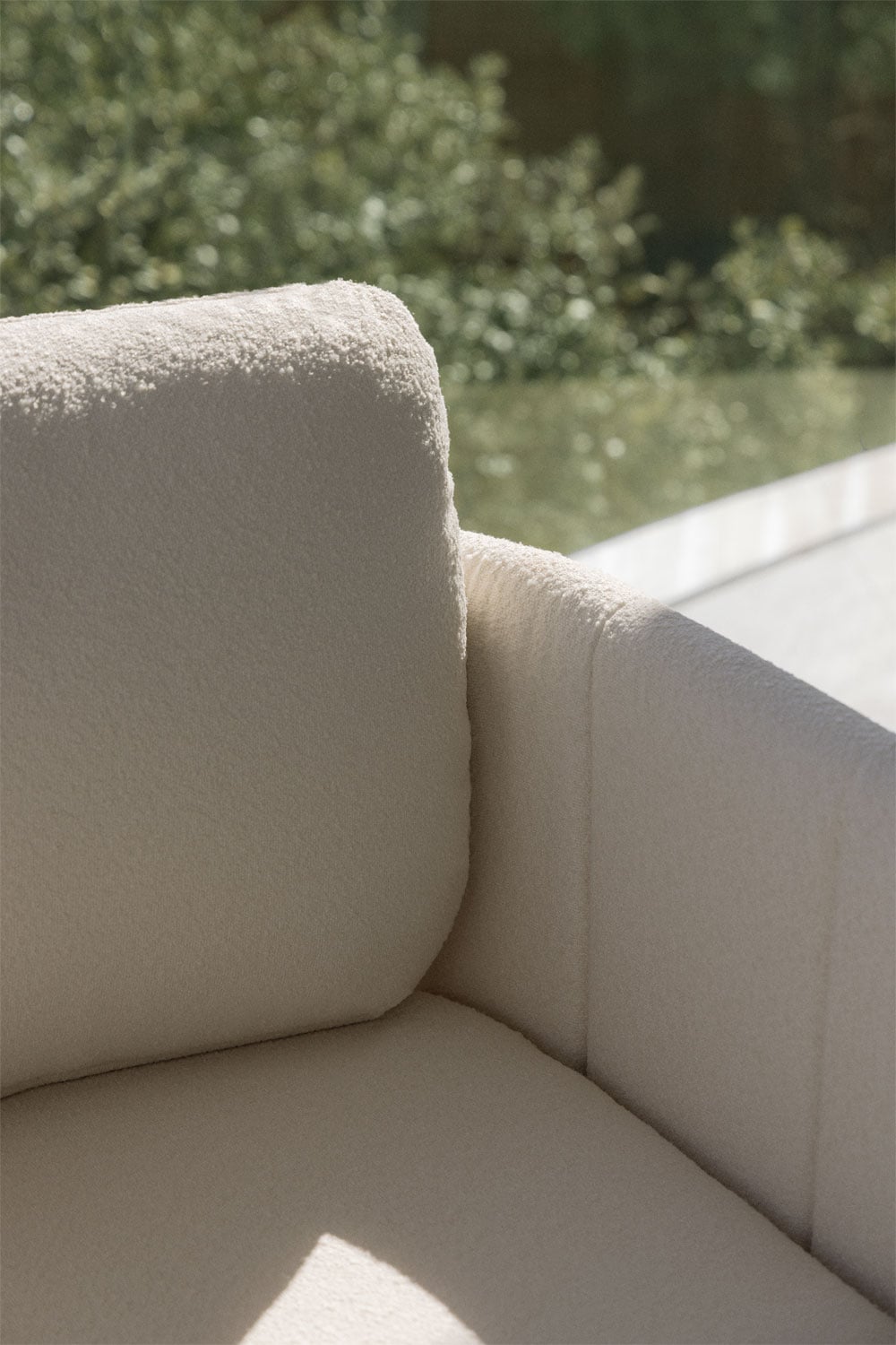 Pack de 2 poltronas de jardim em bouclé e alumínio Boleni, imagem de galeria 2