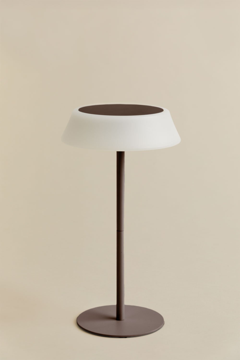 Lâmpada de mesa solar LED sem fios para exterior em polietileno e ferro Ulenia, imagem de galeria 1