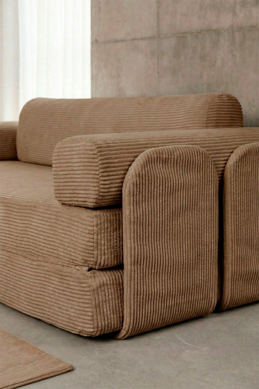 Sofá-cama de 2 lugares em veludo embalado a vácuo Paoly, imagem de galeria 2