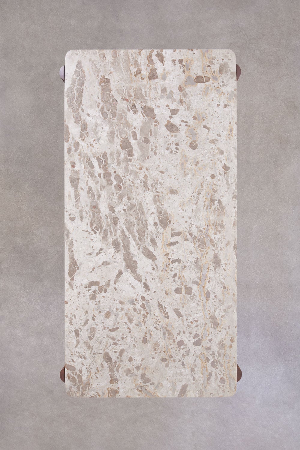 Mesa de jantar retangular 245x110 cm em madeira de manga e mármore Oneca, imagem de galeria 6