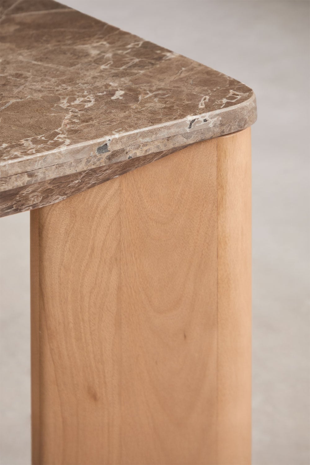 Mesa de jantar retangular 240x110 cm em madeira de manga e mármore Garsea, imagem de galeria 4