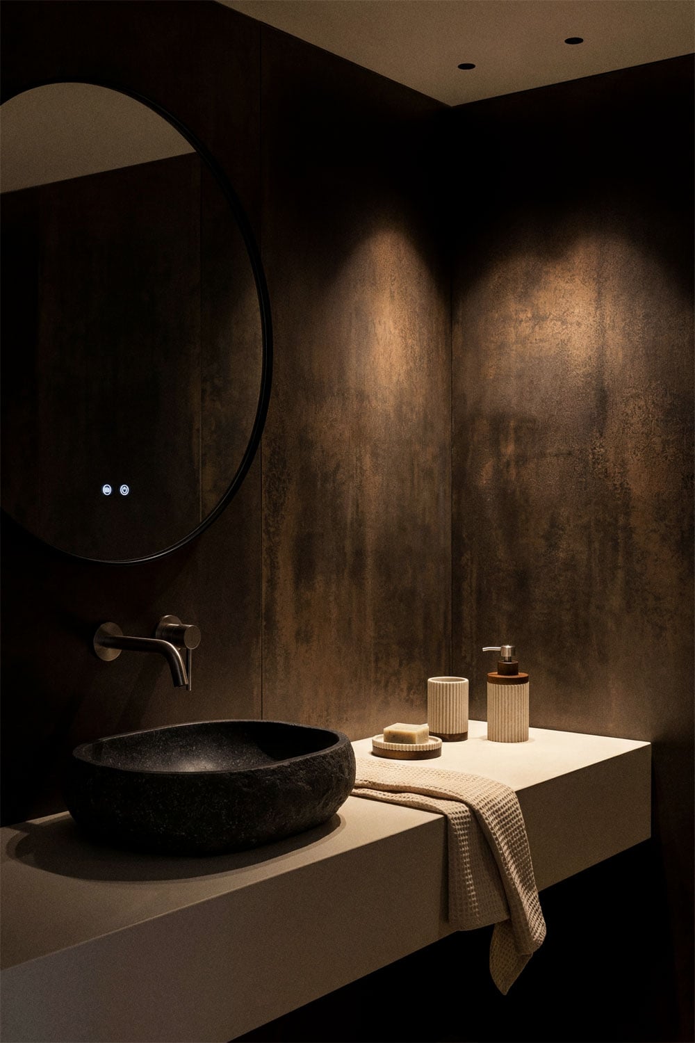 Pack de 2 downlights LED embutidos com molduras redondas em alumínio Luisiana, imagen de galeria 1