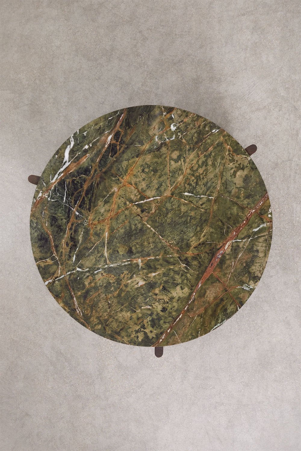 Round coffee table in natural stone and mango wood Lavinia, imagem de galeria 5