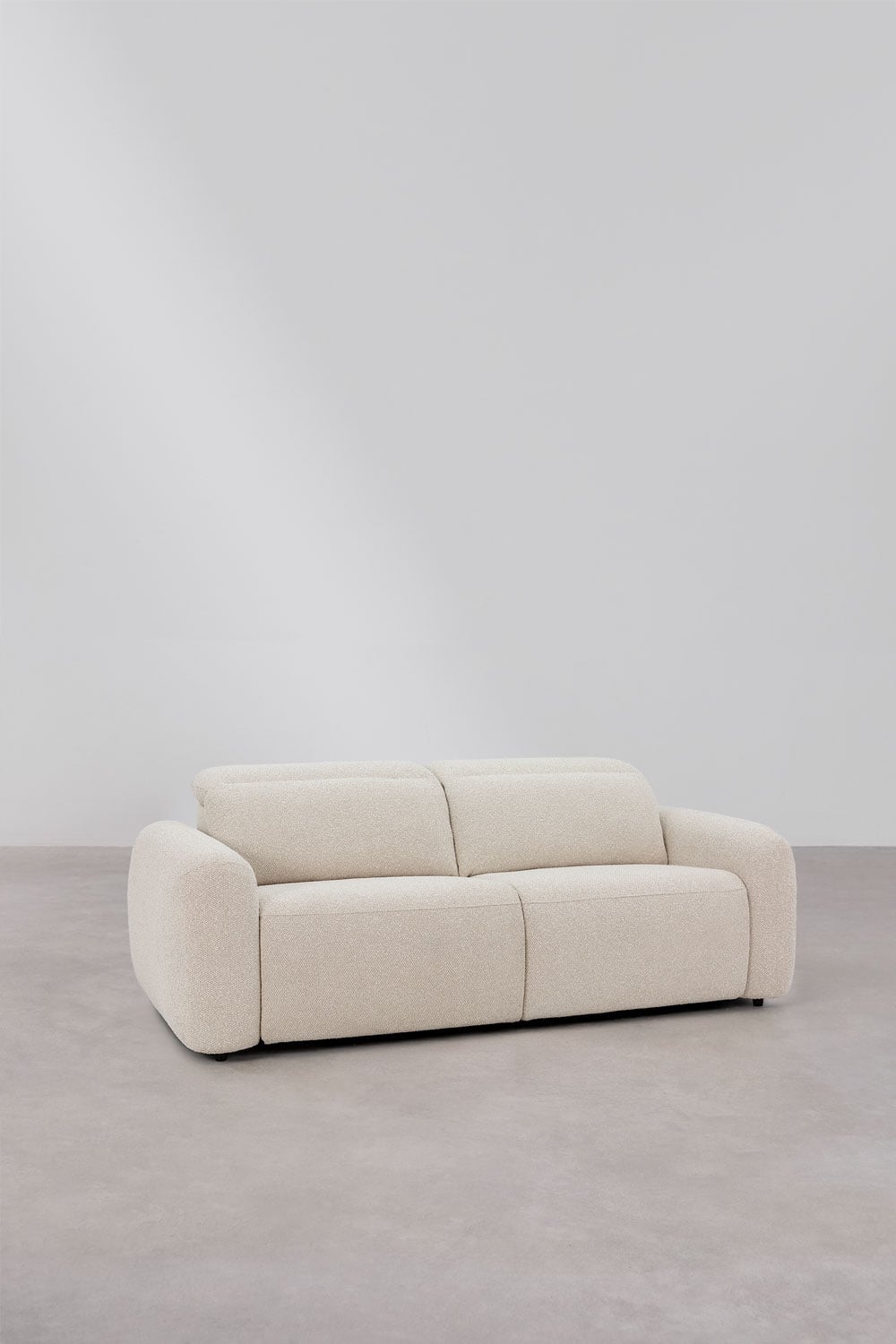 Conjunto de sala com sofá reclinável e elétrico de 2 lugares e poltrona estofada Peggy, imagem de galeria 5