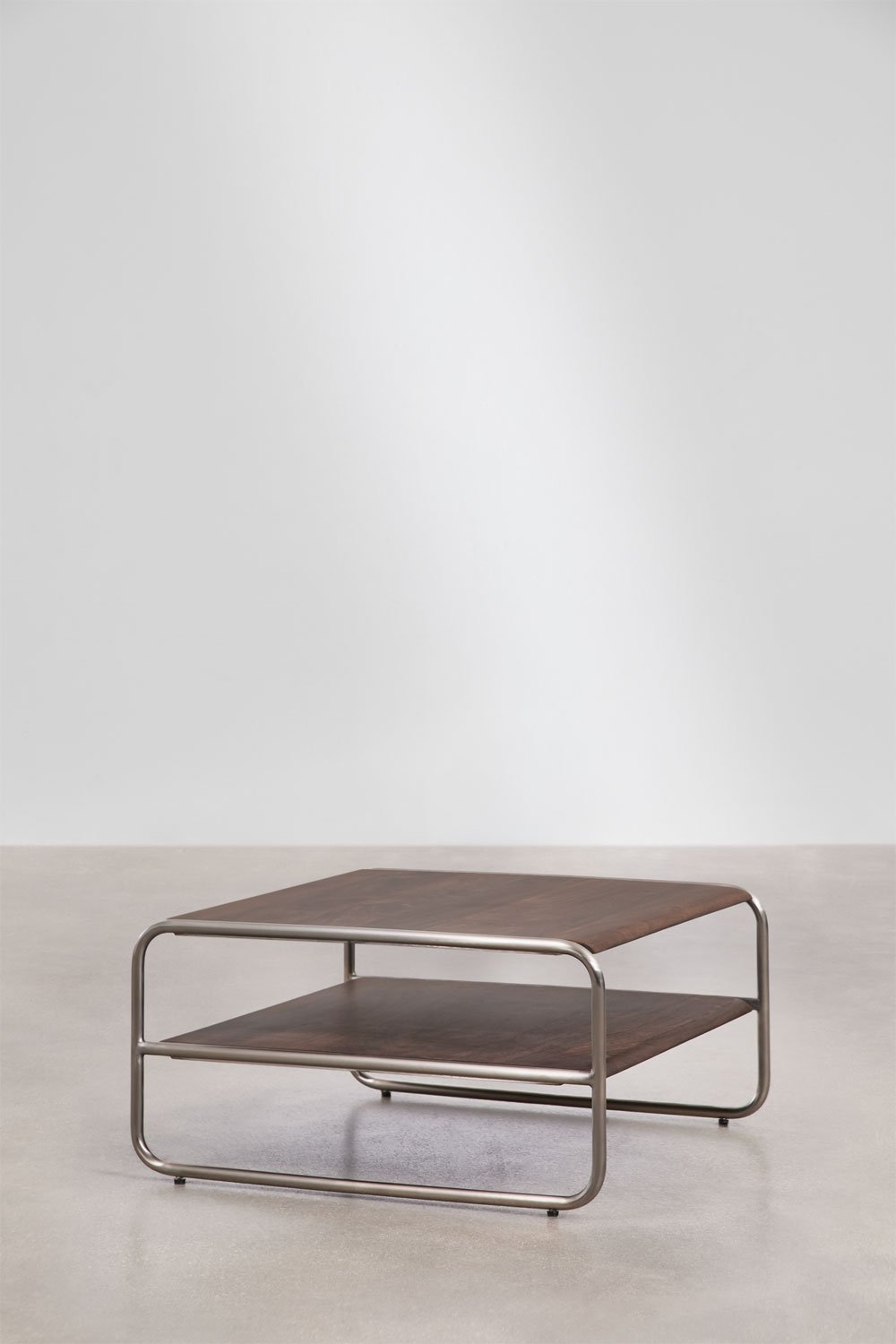 Mesa de centro em madeira de acácia e aço inoxidável Altrex, imagem de galeria 2