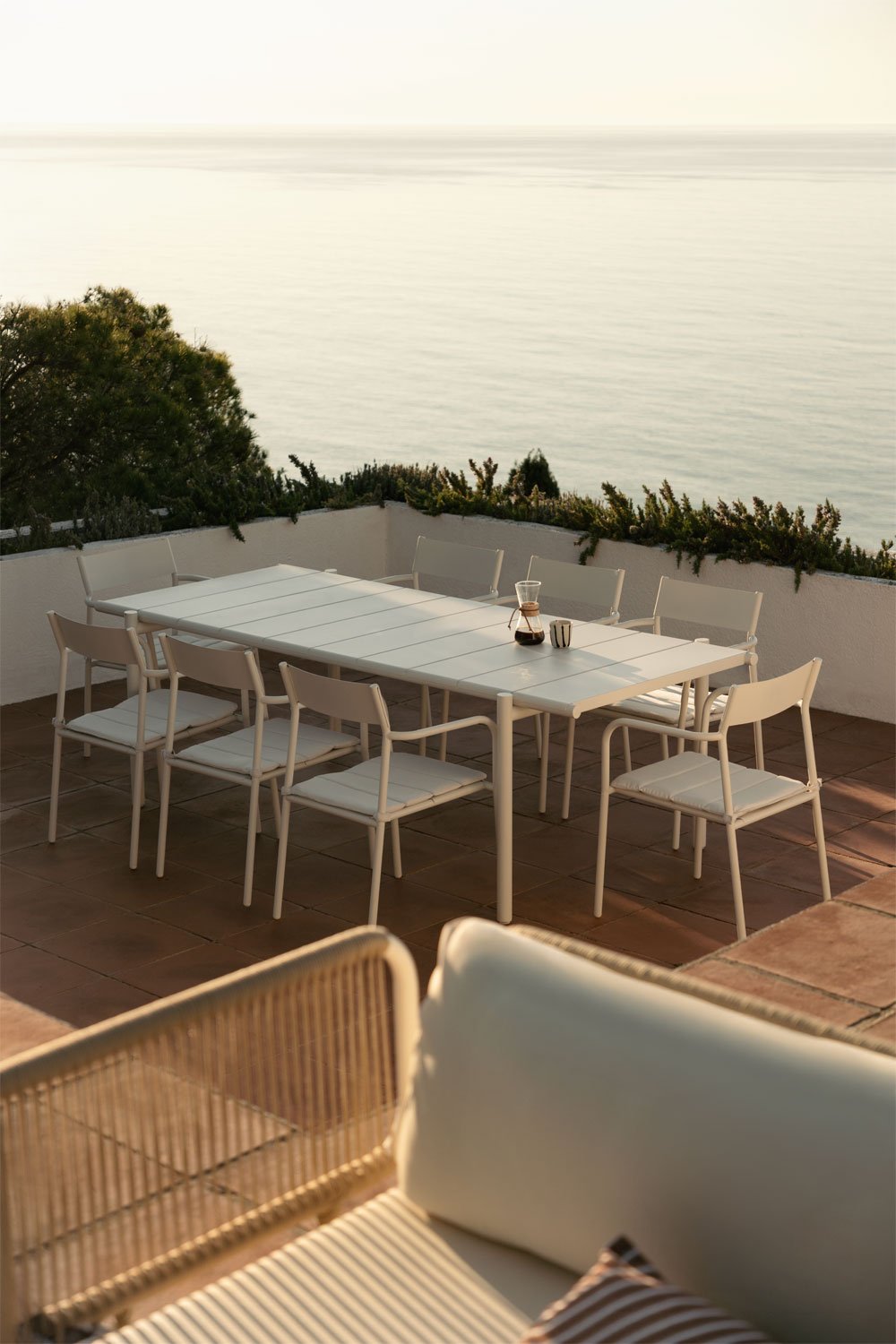 Mesa de jardim retangular 235x105 cm em aço Tossa, imagem de galeria 1