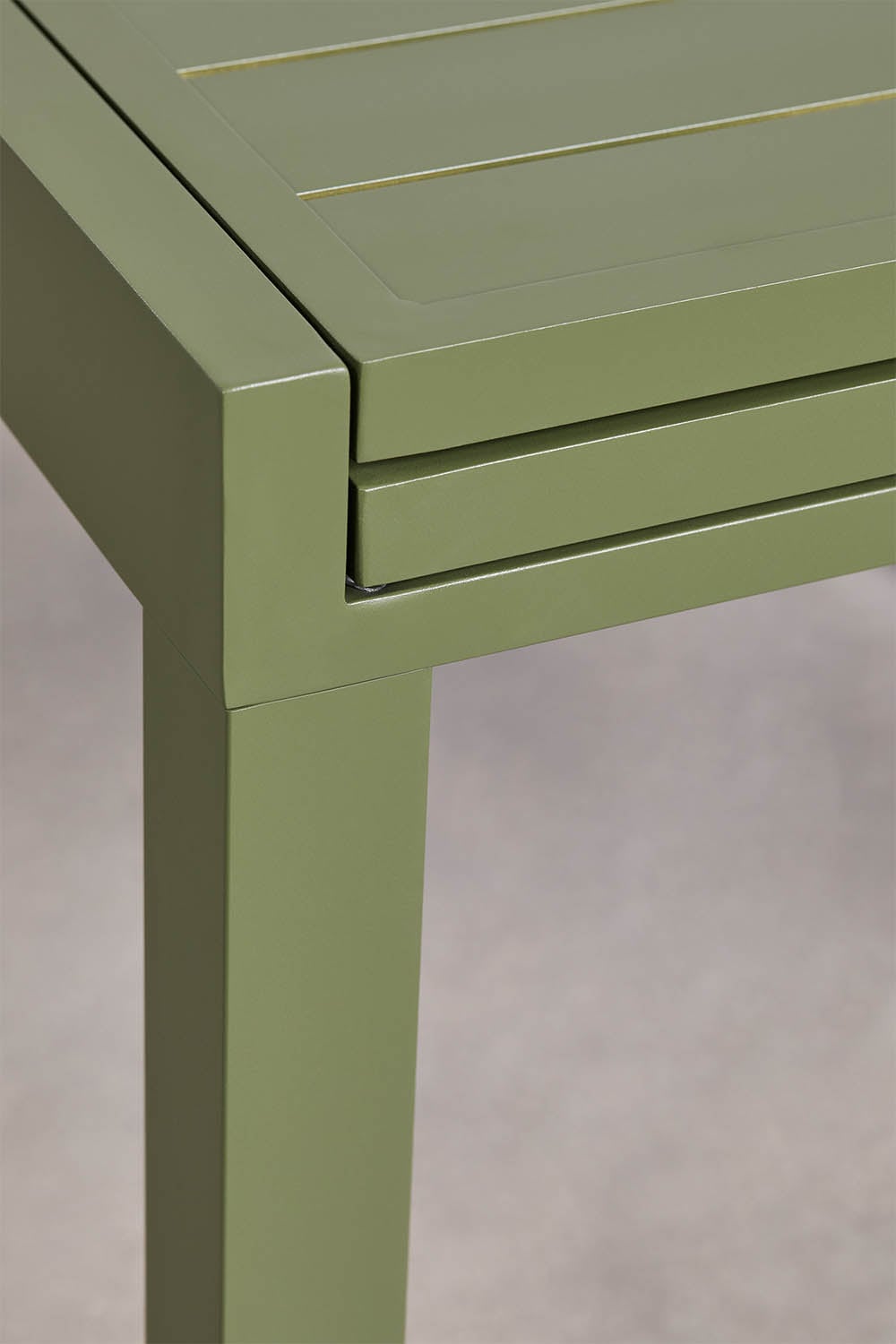 Conjunto de mesa retangular extensível 90-180x90 cm em alumínio Starmi e 4 cadeiras de jardim empilháveis em alumínio Karena, imagem de galeria 5