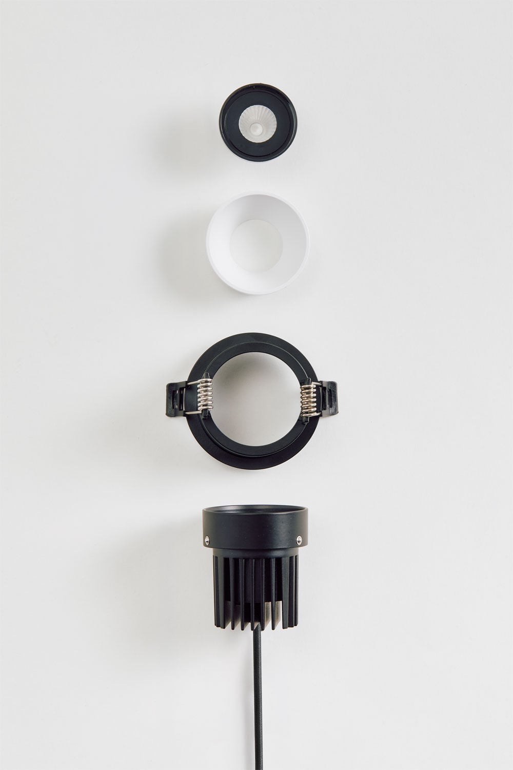 Downlight LED embutido com moldura redonda Ø7 cm em alumínio Luisiana, imagen de galeria 6