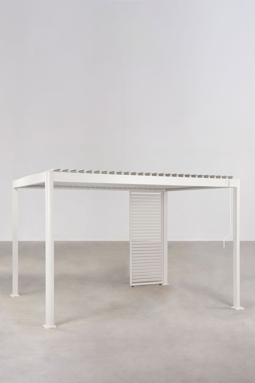 Pérgola bioclimática de alumínio com lâminas e painel Druvia, imagem de galeria 1