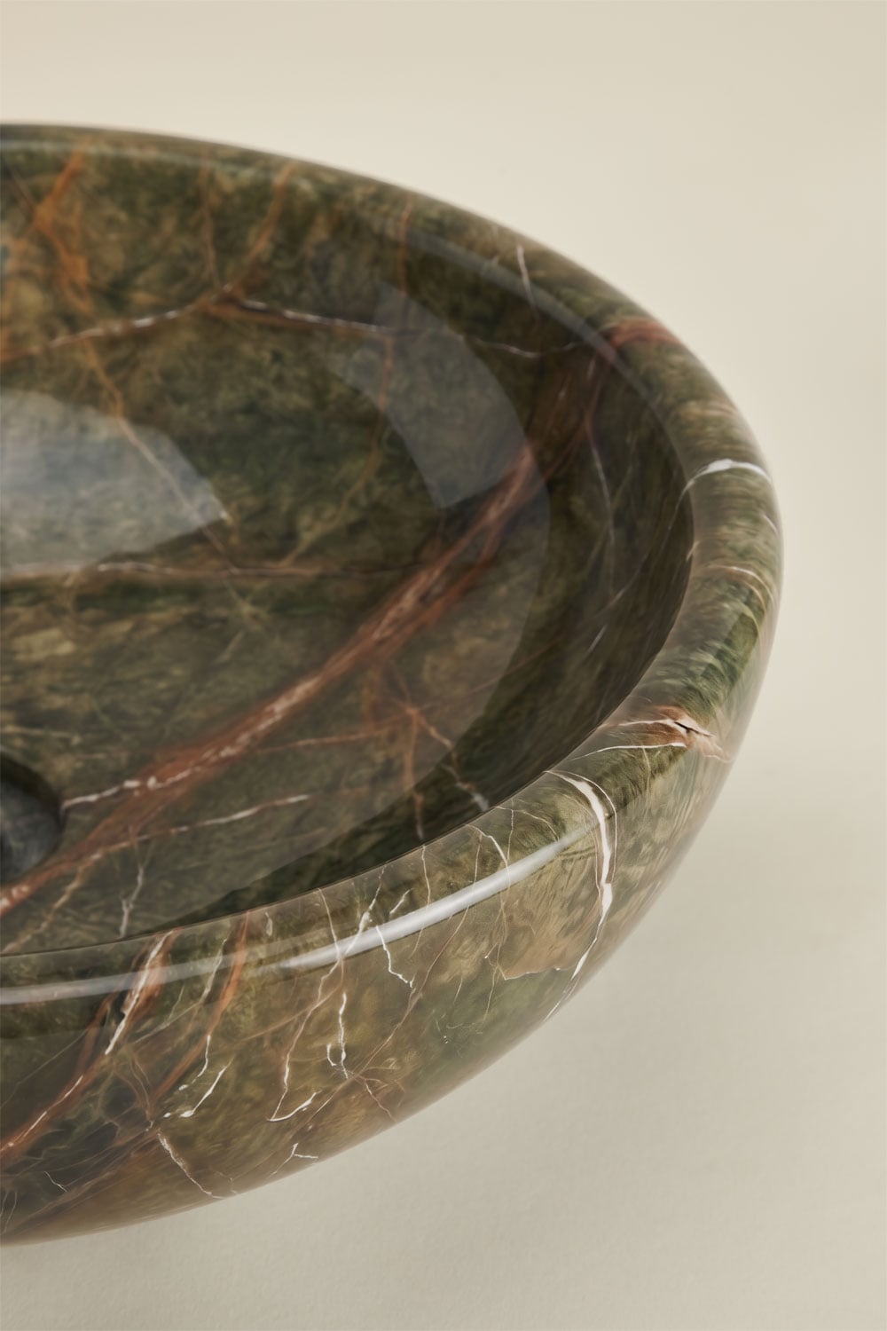 Lavabo redondo Ø40 cm em pedra natural Eskel, imagem de galeria 5