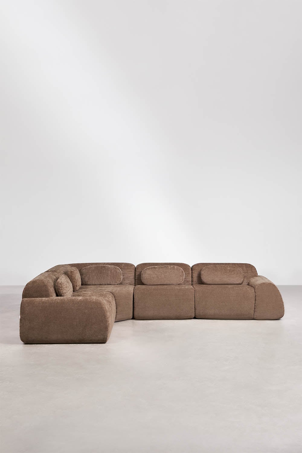 Sofá modular de canto em chenille de 4 peças embalado a vácuo Mérida, imagem de galeria 3