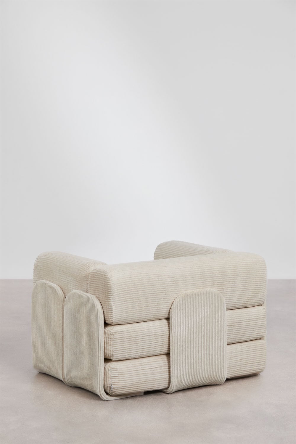 Poltrona-cama em veludo cotelê embalada a vácuo Kyoto, imagem de galeria 8