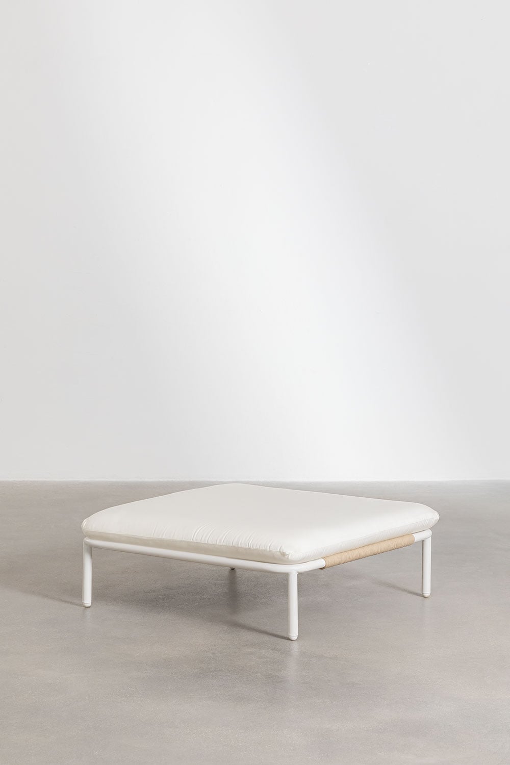 Sofá modular de jardim de 2 peças e puff Roubly, imagem de galeria 4