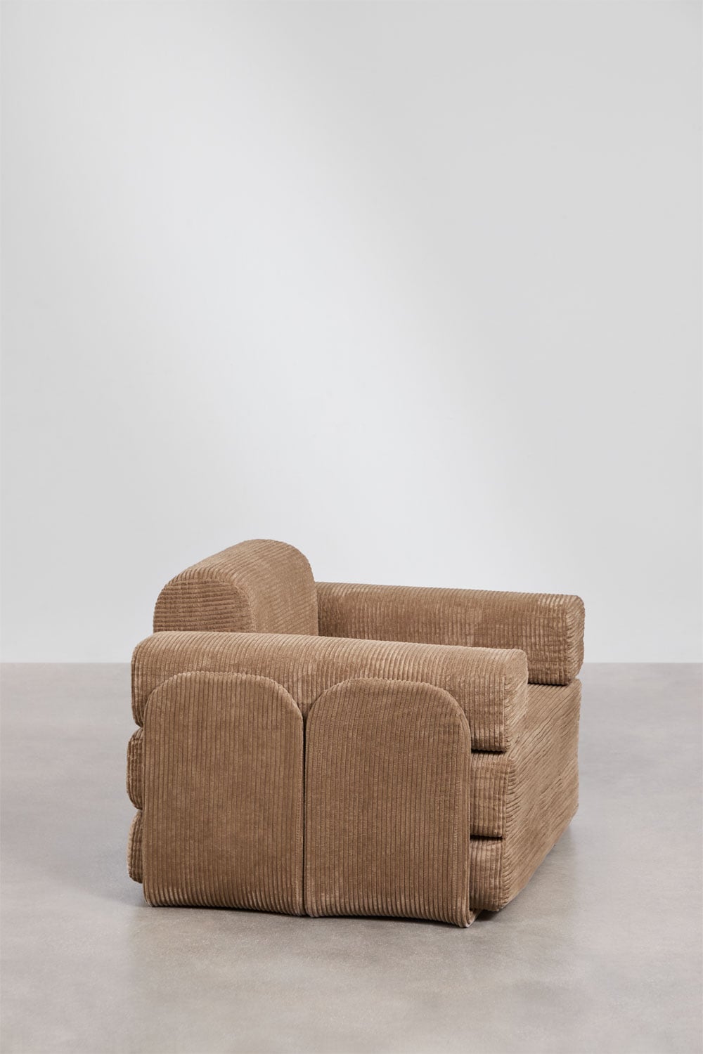 Poltrona-cama em veludo cotelê embalada a vácuo Paoly, imagem de galeria 7