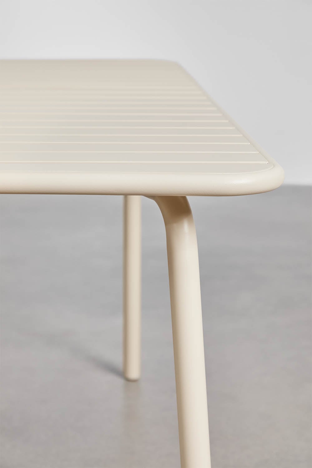 Conjunto de mesa retangular 160x90 cm Florida e 6 cadeiras de jardim com apoios de braços em aço e polipropileno Aradina, imagem de galeria 4
