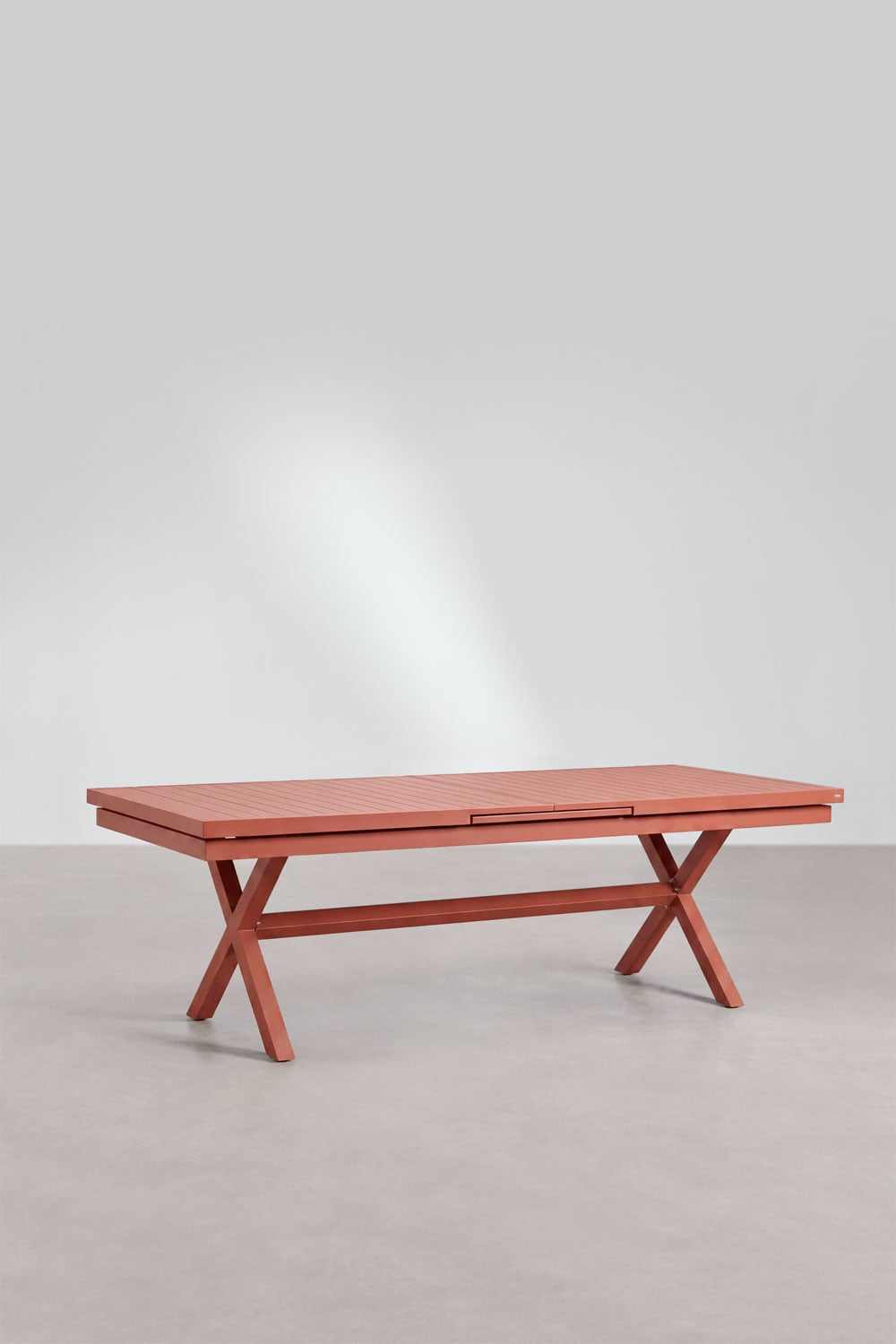 Mesa de jantar retangular extensível em alumínio Karena, imagem de galeria 1