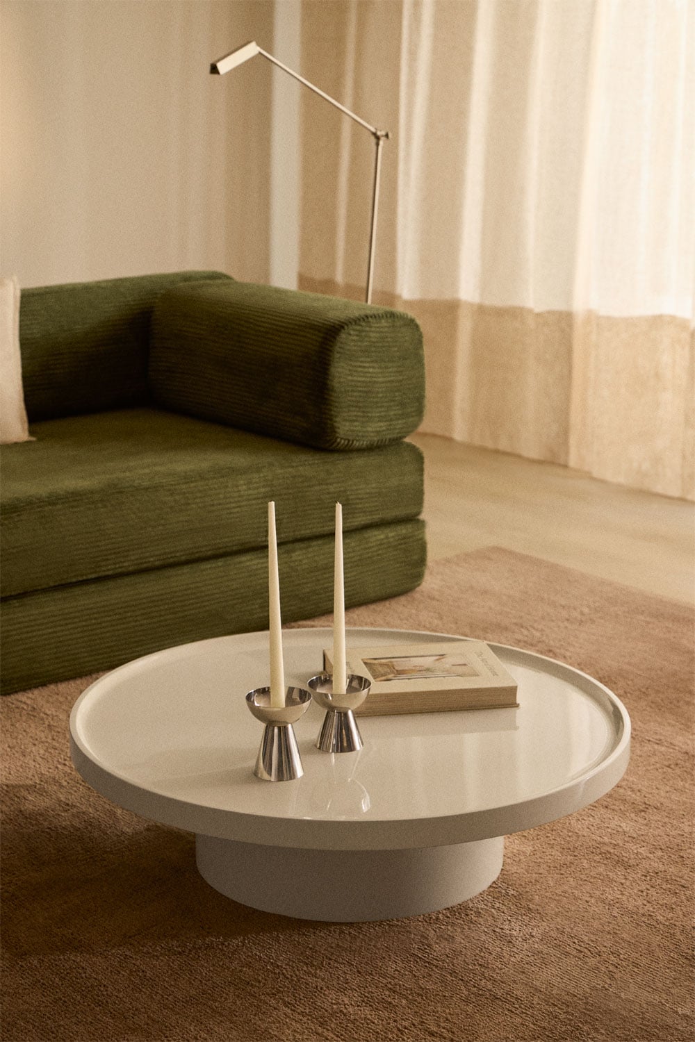 Mesa de centro redonda em MDF Cirela, imagem de galeria 1