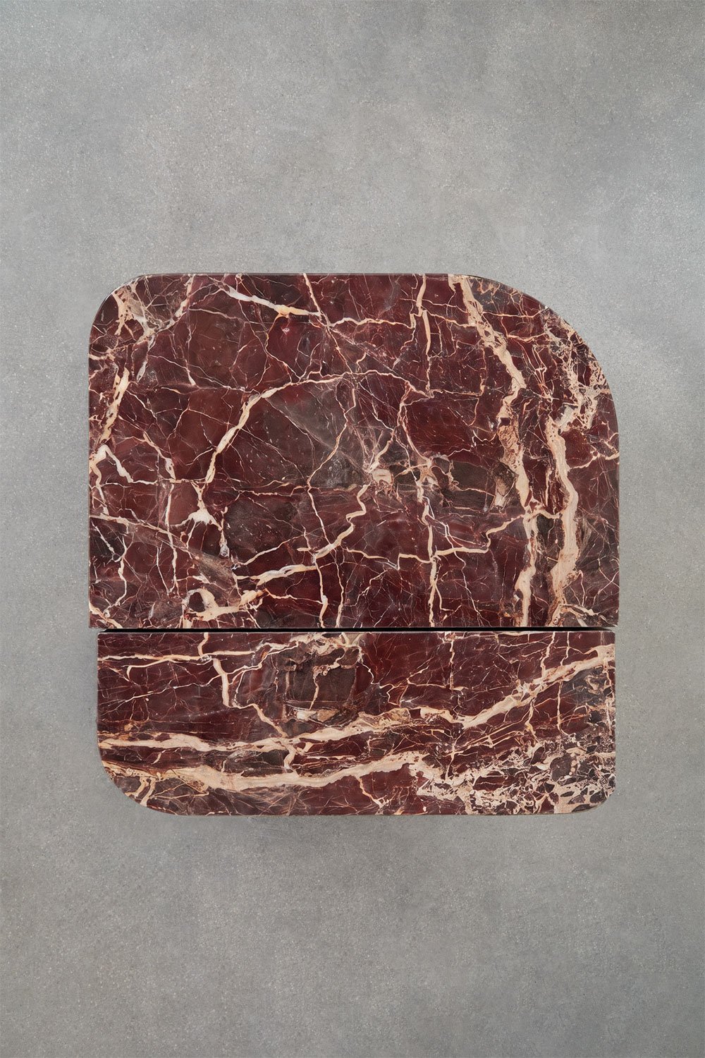Mesa de centro 90x90 cm em pedra natural e madeira de manga Clotsh, imagem de galeria 8