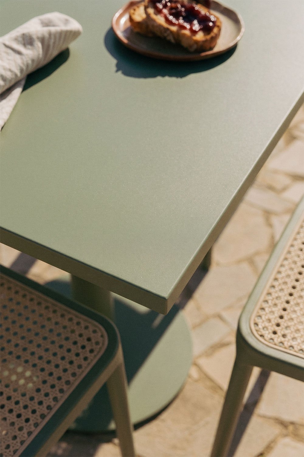 Mesa de jardim quadrada 70x70 cm em ferro Mizzi, imagem de galeria 2