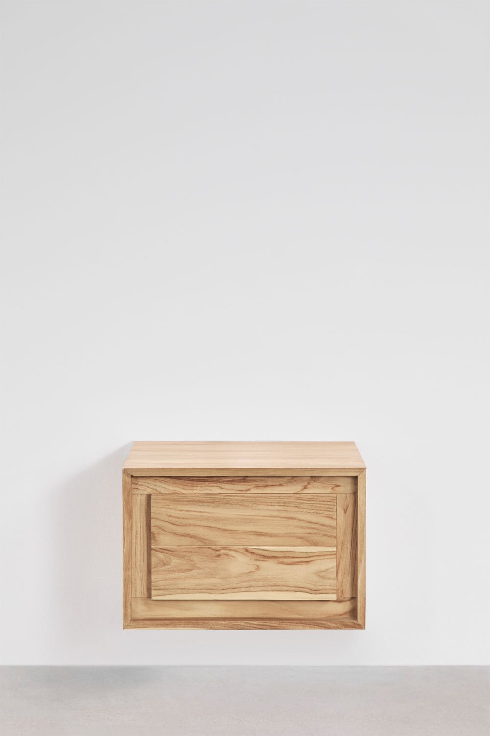 Conjunto de móvel de casa de banho suspenso 60x45 cm em madeira de teca Jabari, imagem de galeria 1