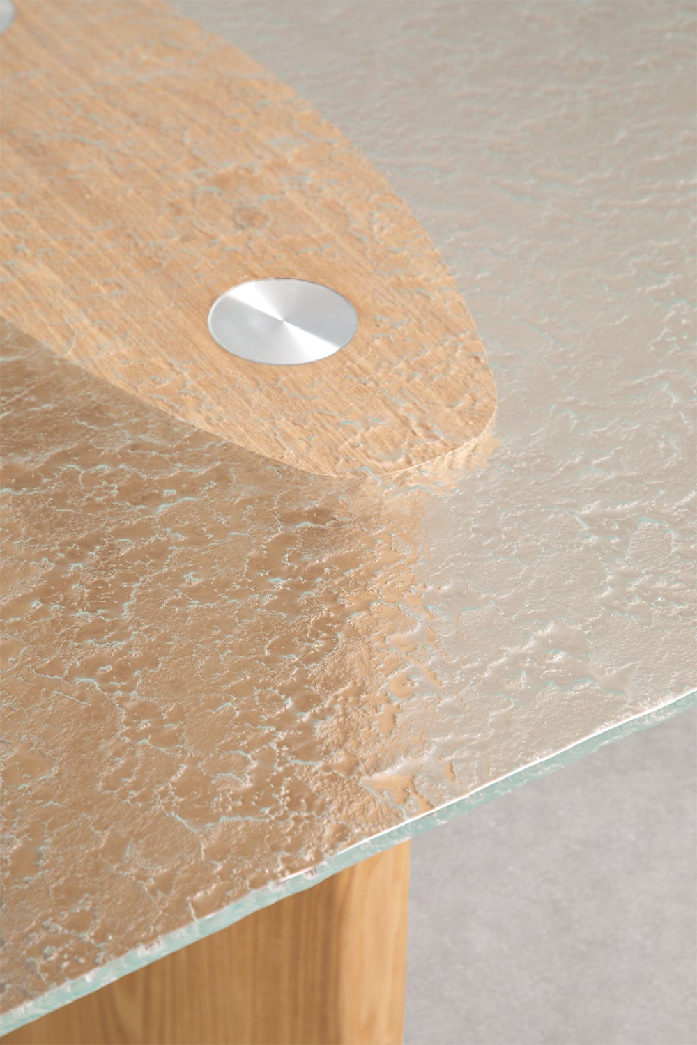 Rectangular dining table 260x110 cm in tempered glass and MDF Zarvi, imagem de galeria 6