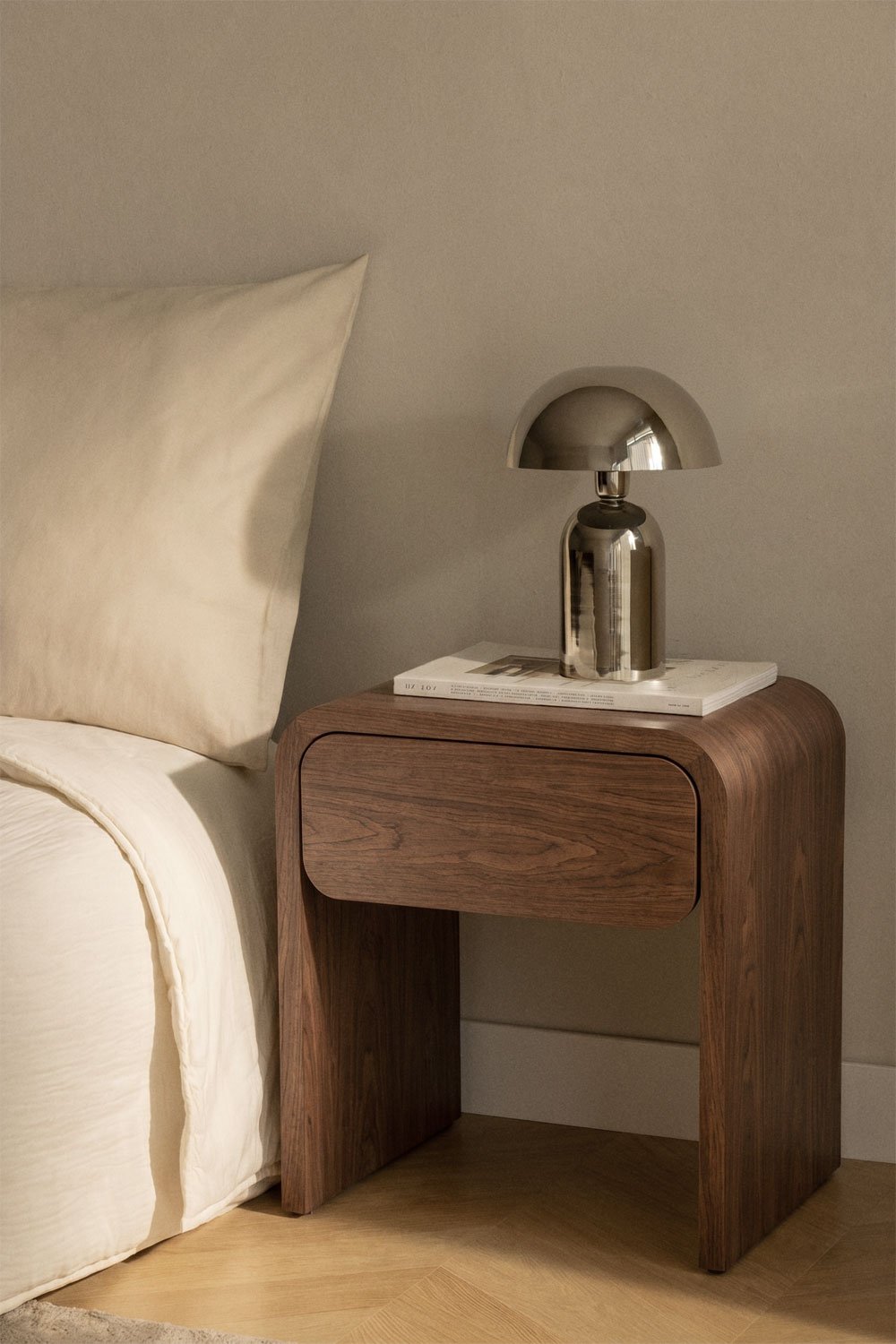 Mesa de cabeceira 45x40 cm em MDF Rosbel, imagem de galeria 1