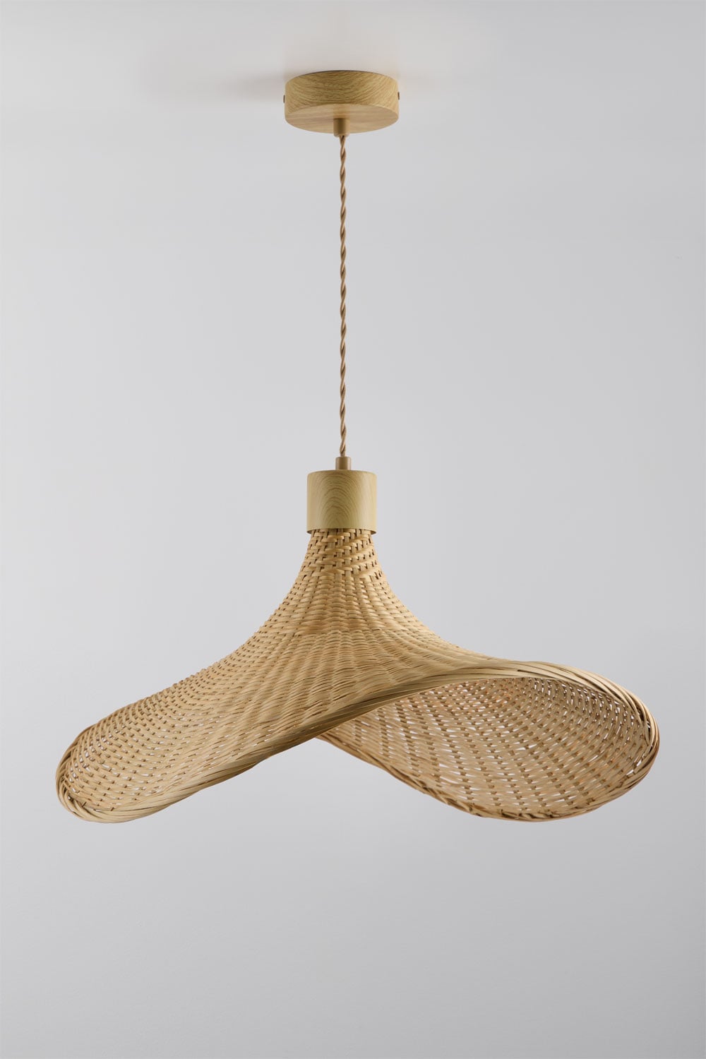 Lâmpada de teto suspensa em bambu Chaifer, imagem de galeria 3