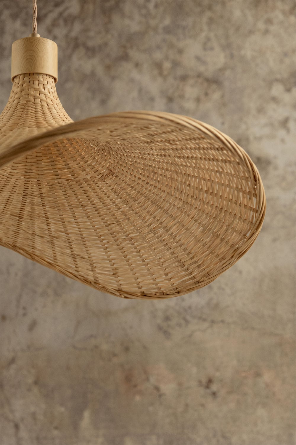 Lâmpada de teto suspensa em bambu Chaifer, imagem de galeria 2
