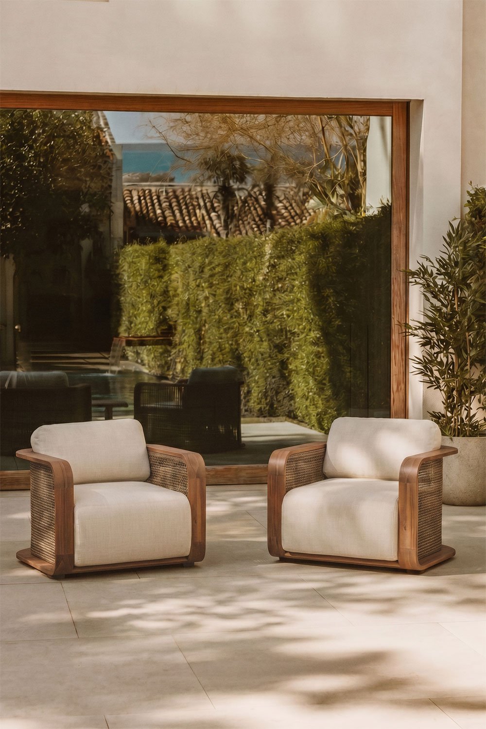 Pack de 2 poltronas de jardim em madeira de acácia Noira, imagem de galeria 1