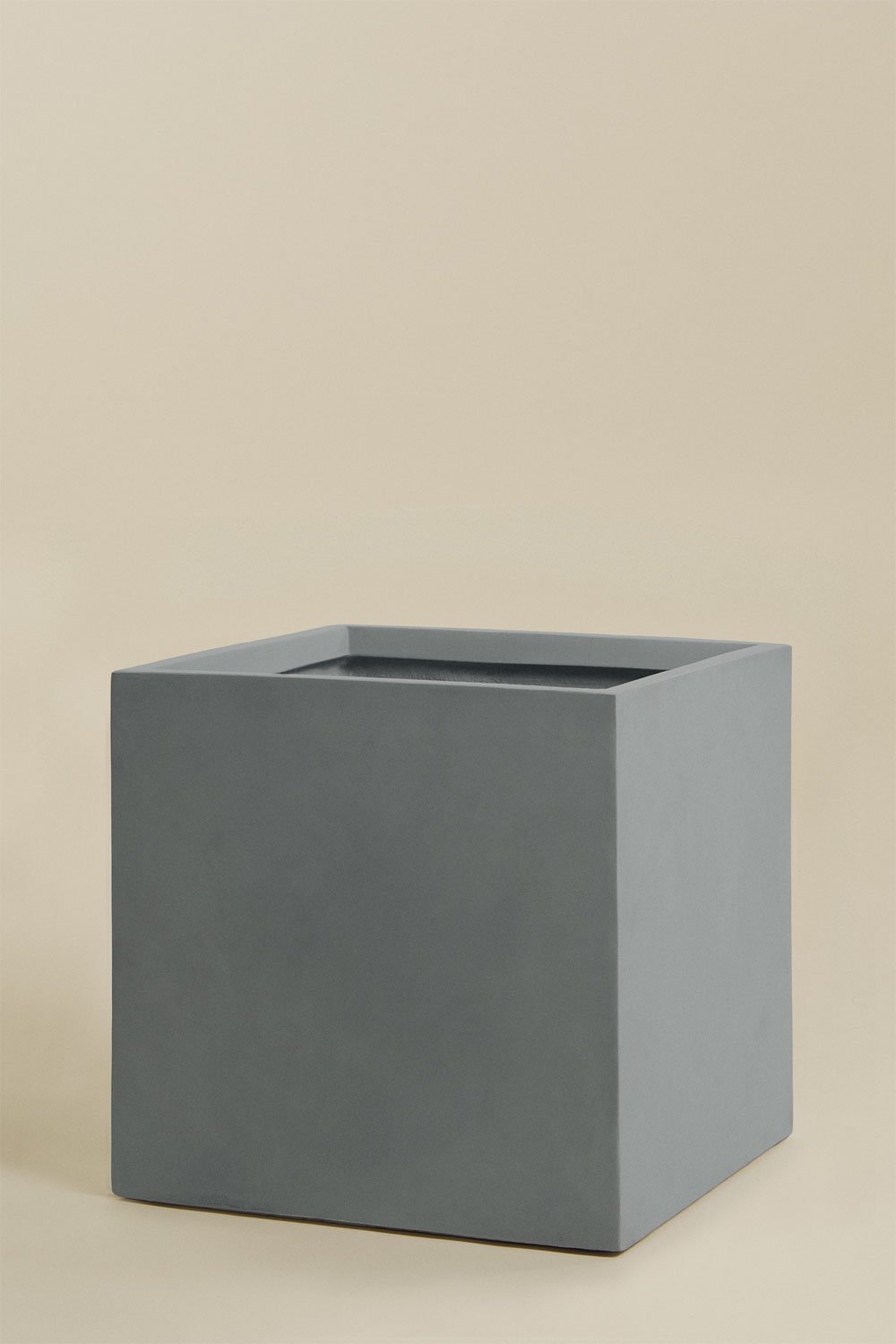 Vaso de flores quadrado para exterior em cimento Lucas, imagem de galeria 4