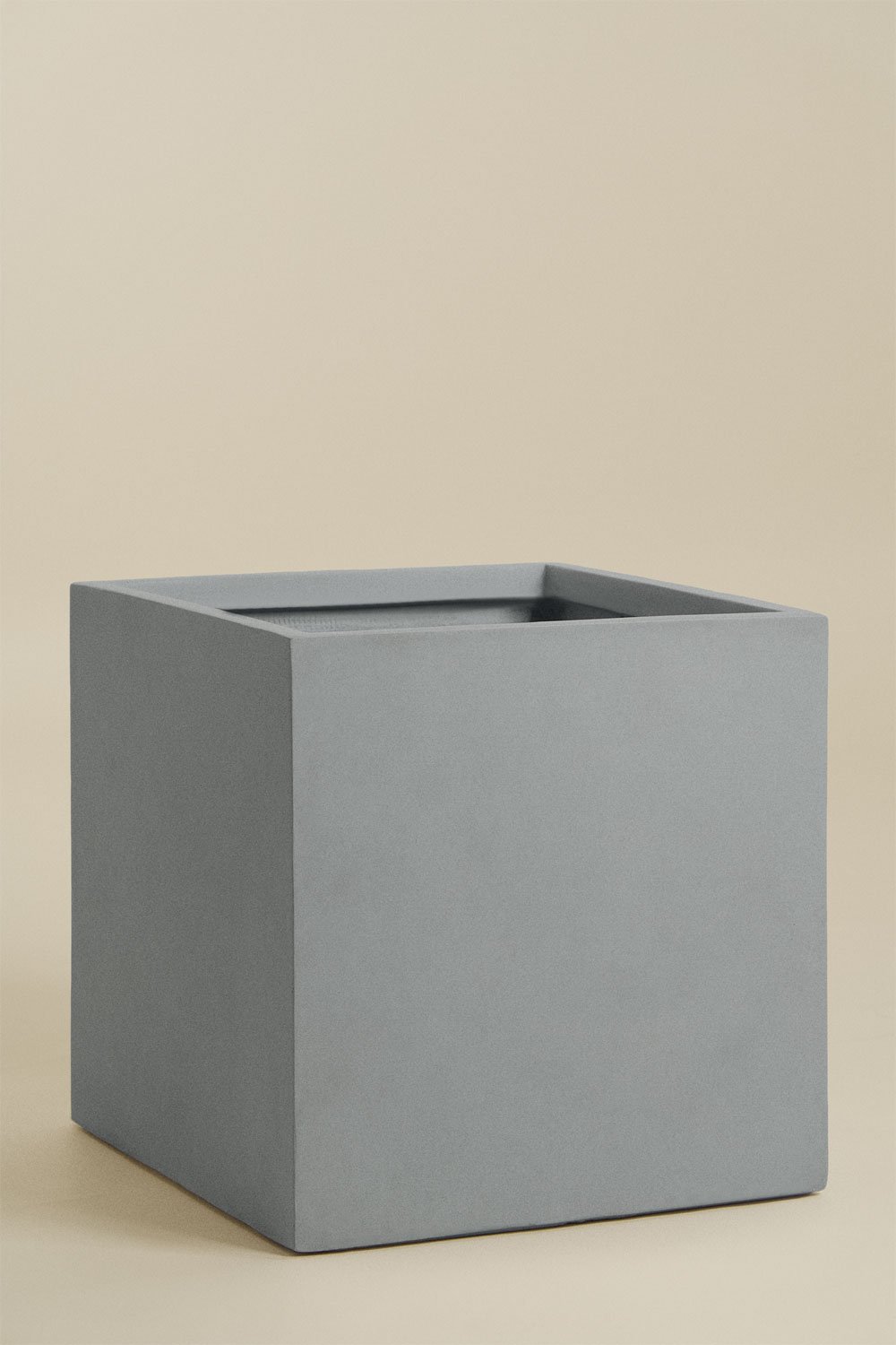 Vaso de flores quadrado para exterior em cimento Lucas, imagem de galeria 3