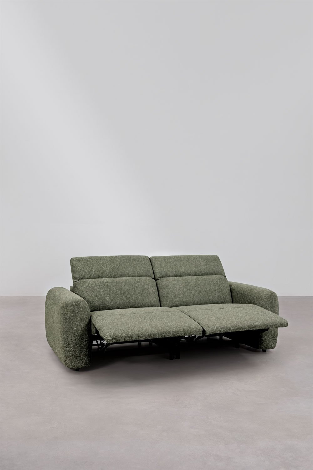 Conjunto de sala com sofá reclinável elétrico de 2 lugares e poltrona estofada Peggy, imagem de galeria 6