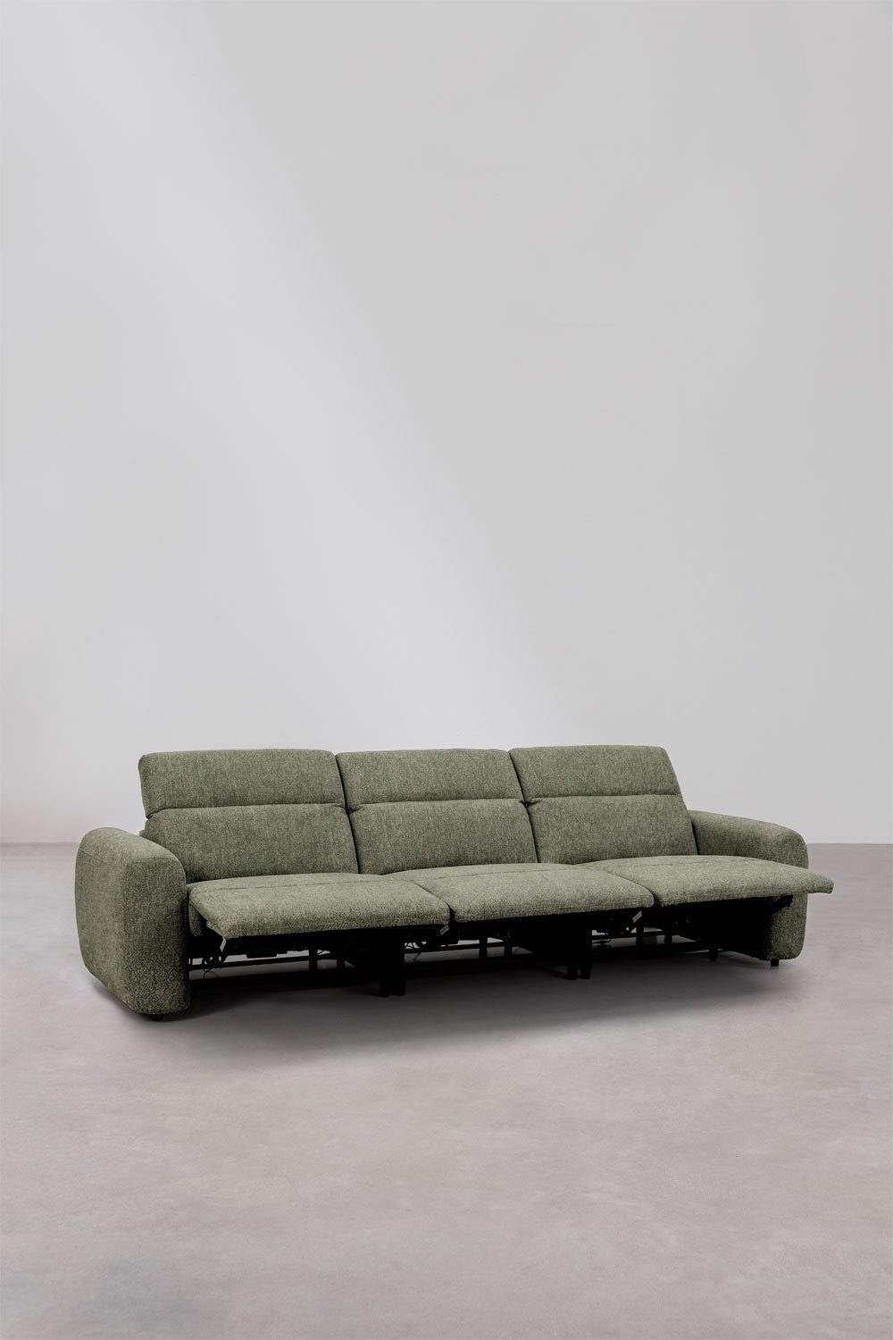 Conjunto de sala com sofá reclinável e elétrico de 3 lugares e poltrona estofada Peggy, imagem de galeria 5