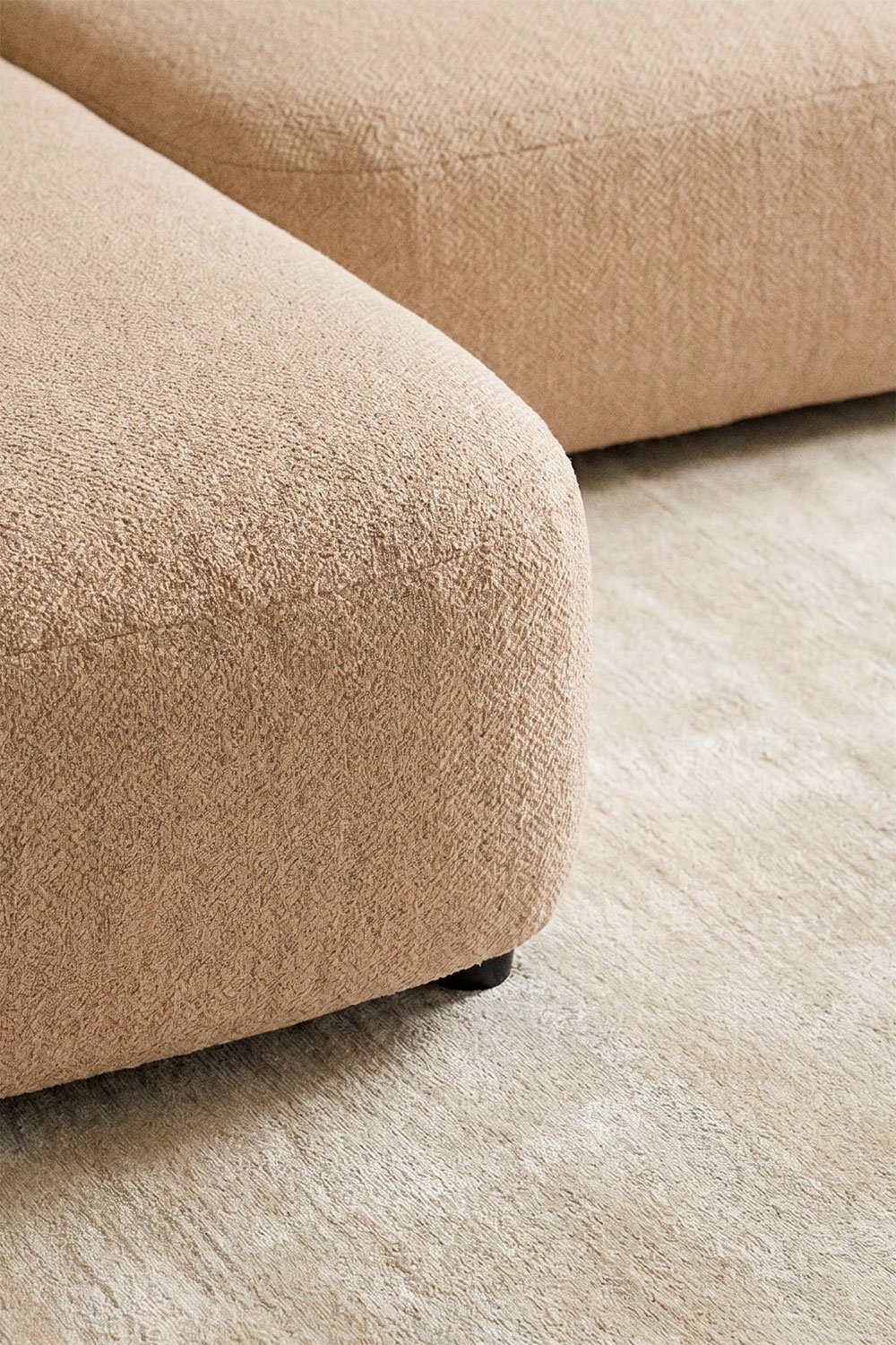 Módulo chaise longue esquerdo para sofá modular em chenille Coco, imagem de galeria 2