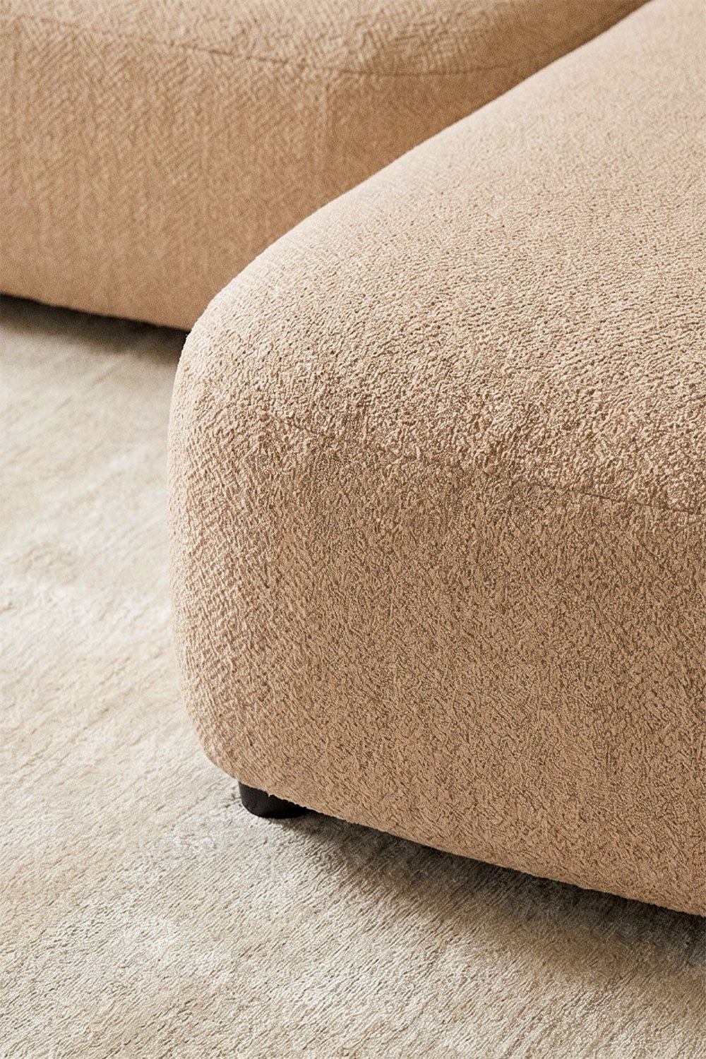 Módulo chaise longue direito para sofá modular em chenille Coco, imagem de galeria 2