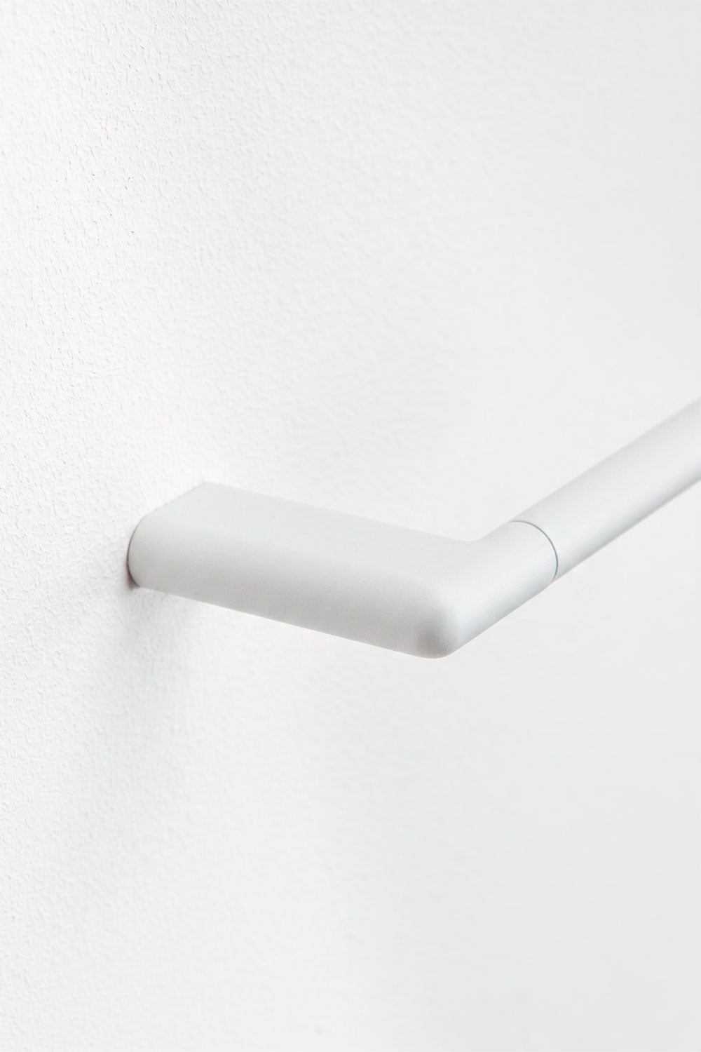 Toalheiro de parede com barra de 60 cm para casa de banho em aço inoxidável branco Rovent, imagem de galeria 5