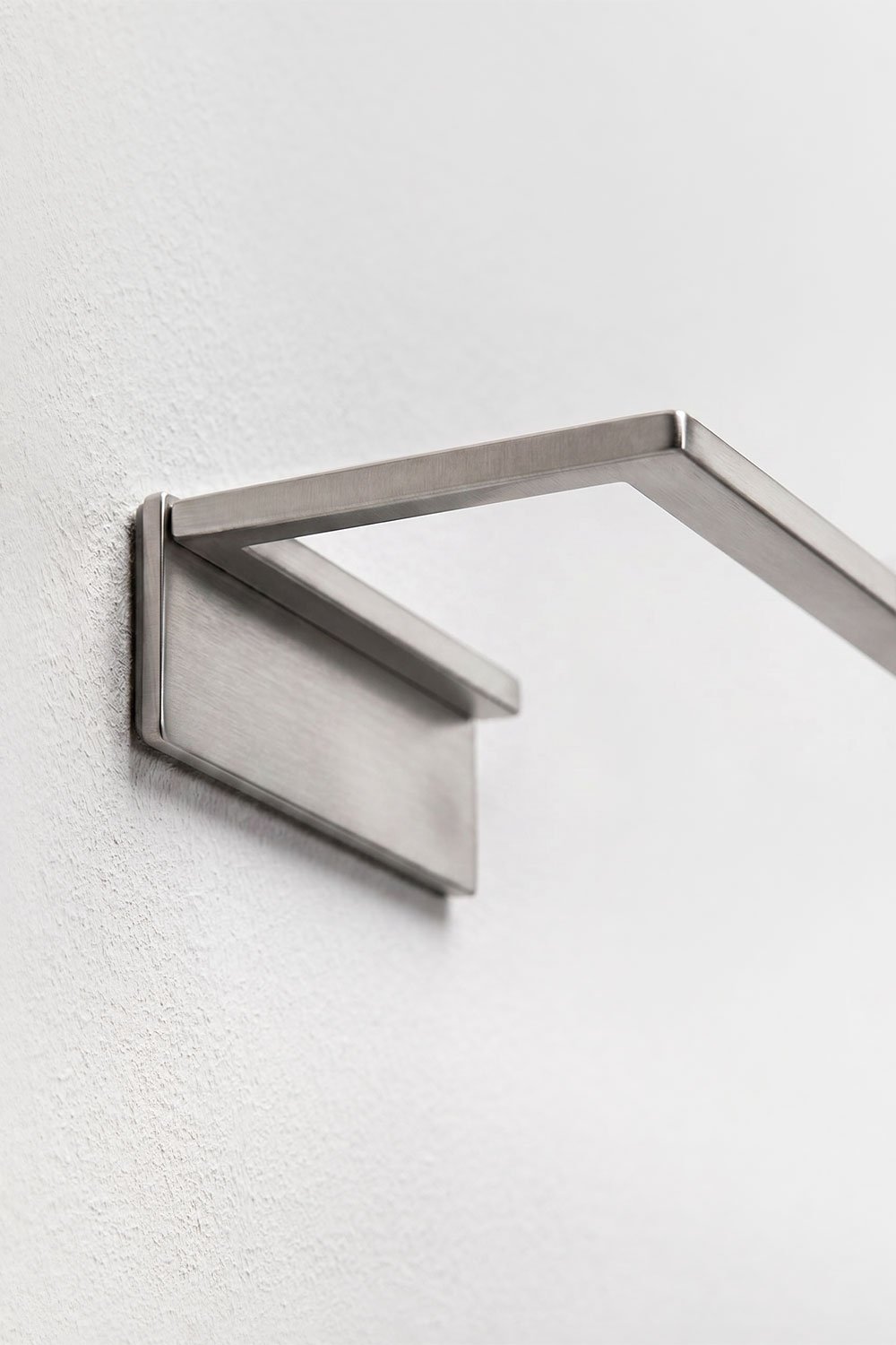 Toalheiro de barra para casa de banho em aço inoxidável cinzento escovado 60 cm Jalter, imagem de galeria 5