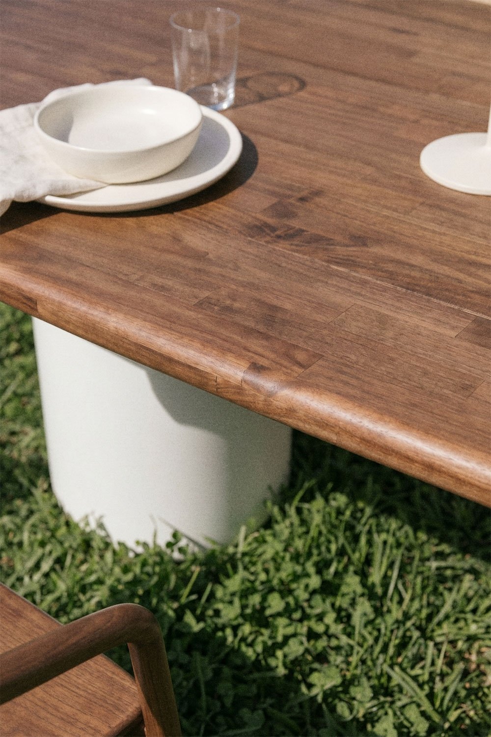 Mesa de jardim retangular 270x110 cm em madeira de acácia Bogotá, imagem de galeria 2